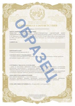 Образец Сертификат СТО 01.064.00220722.2-2020 Южно-Сахалинск Сертификат СТО 01.064.00220722.2-2020 