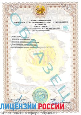 Образец сертификата соответствия (приложение) Южно-Сахалинск Сертификат ISO 14001